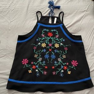xhilaration embroidered top